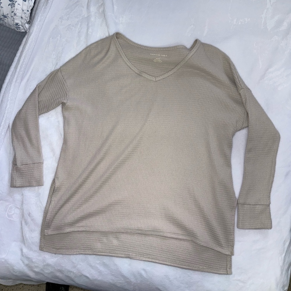 American Eagle oversized V neck long sleeve